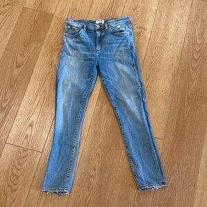 AGOLDE Sophie Crop Hi Rise Skinny Jean - Distressed